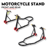 Front and Rear Motorcycle Stand Motorbike Lift Heavy Duty Paddock Carrier Bike Hoist