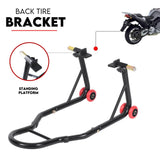 Front and Rear Motorcycle Stand Motorbike Lift Heavy Duty Paddock Carrier Bike Hoist
