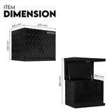 Black Aluminium Generator Toolbox Ute Tool Box Trailer Canopy Tool Box 62x40x50 cm