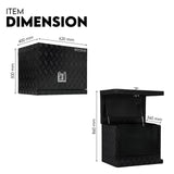 Aluminium Toolbox Ute Tool box Generator Trailer Canopy 620x400x500 - Rear View