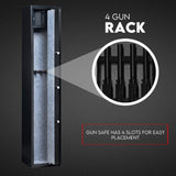 4 Rifle Gun Safe Iron Heavy Duty Firearm Security Digital Lockbox Premium CAT A+B - Front View