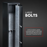 4 Rifle Gun Safe Iron Heavy Duty Firearm Security Digital Lockbox Premium CAT A+B - 45-Degree Angle