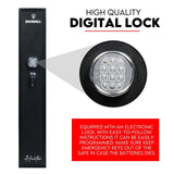 4 Rifle Gun Safe Iron Heavy Duty Firearm Security Digital Lockbox Premium CAT A+B - Rear View