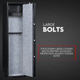 8 Gun Safe Firearm Rifle Storage Lock box Steel Cabinet Heavy Duty Locker CAT A+B - 45-Degree Angle
