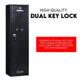 8 Gun Safe Firearm Rifle Storage Lock box Steel Cabinet Heavy Duty Locker CAT A+B - Rear View