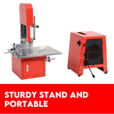 Meat Cutting Band Saw 10 meat mincer Bandsaw Sausage Filler Slicer Grinder - Close-Up Angle