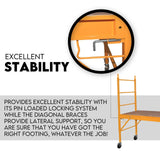450kg Mobile Scaffold High Work Safety Platform Scaffolding Portable Ladder - Side View