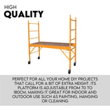 450kg Mobile Scaffold Ladder Scaffolding Platform Portable Ladder Work Safety - Front View