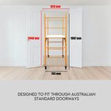 450kg Mobile Scaffold Ladder Scaffolding Platform Portable Ladder Work Safety - Rear View