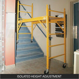 450kg Mobile Scaffold Ladder Scaffolding Platform Portable Ladder Work Safety - Low Angle
