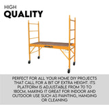 450kg Mobile Scaffold Ladder Scaffolding Platform Portable Ladder Work Safety - Front View