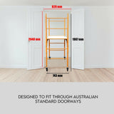 450kg Mobile Scaffold Ladder Scaffolding Platform Portable Ladder Work Safety - Top-Down View