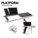 3M Mobile Scaffold Aluminium 225KG Capacity Portable Safety Platform - 45-Degree Angle
