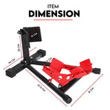 Front Wheel Stand Clamp Chock Motorcycle Stand Trailer Stand Bike - Top-Down View