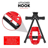 Heavy Duty Motorcycle Motorbike Stand Front Wheel Chock Trailer Transport - Side View