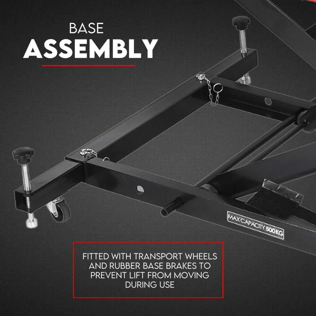 Motorcycle Lift 500kg Table Hydraulic Bike Jack Mechanic Stand Hoist Lifter