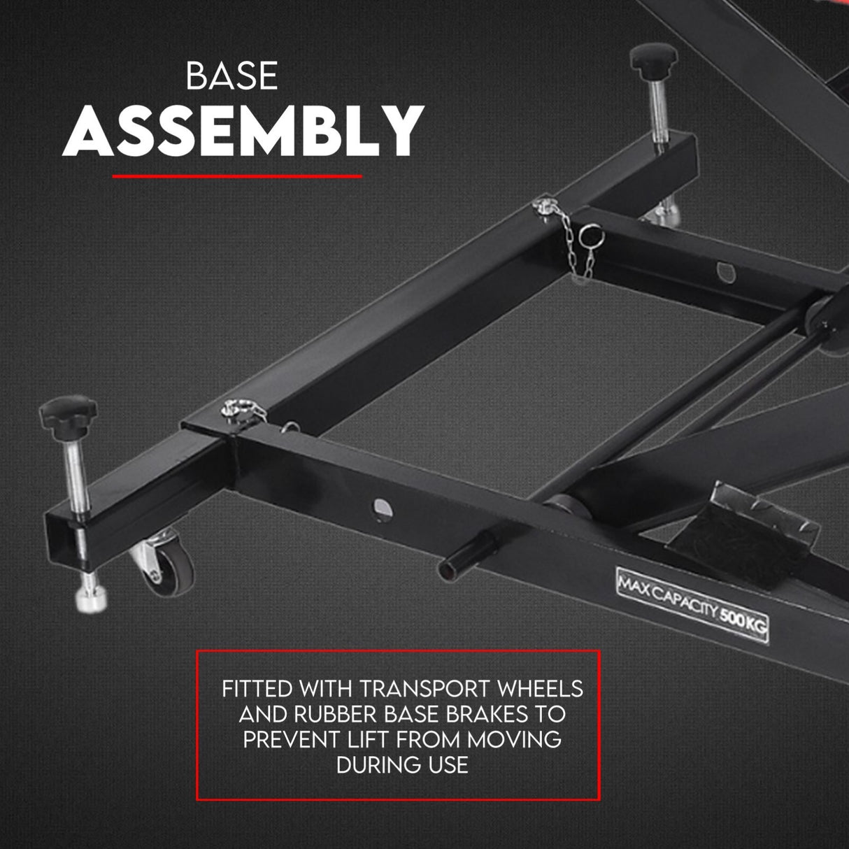 500Kg Hydraulic Motorcycle Lift Motorbike Stand Bike Jack Hoist Lift Table