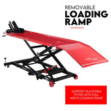 500Kg Hydraulic Motorcycle Lift Motorbike Stand Bike Jack Hoist Lift Table - Top-Down View