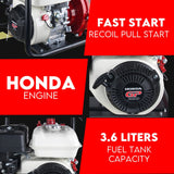 6.5HP Petrol Water Pump Honda GP200 Twin Impeller Irrigation Fire Fighting - Extra Image