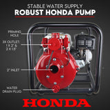 Fire Fighting Petrol Water Pump GP200 TWIN IMPELLER WITH A HONDA ENGINE - Front View