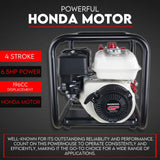 Fire Fighting Petrol Water Pump GP200 TWIN IMPELLER WITH A HONDA ENGINE - Top-Down View