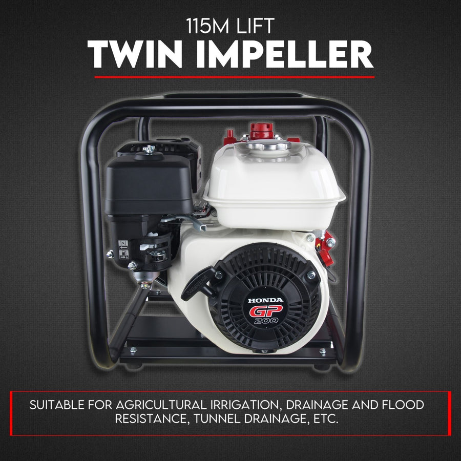 Fire Fighting Petrol Water Pump GP200 TWIN IMPELLER WITH A HONDA ENGINE, image 6