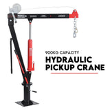 900kg Swivel Hydraulic Crane Hoist Jack UTE Trailer Truck Winch Pick up Lift