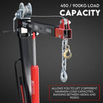 900kg Swivel Hydraulic Crane Hoist Jack UTE Trailer Truck Winch Pick up Lift, Swivel