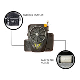 18HP Vertical Shaft Lawn Mower Engine Petrol Motor 4 Stroke OHV Ride On - 45-Degree Angle