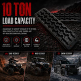 2x 10 Ton 4WD Car Recovery Tracks Sand Mud Snow Traction Boards Off-Road Device Mat