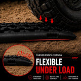 2x 10 Ton 4WD Car Recovery Tracks Sand Mud Snow Traction Boards Off-Road Device Mat - Close-Up Angle