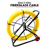 150M?8MM Fish Tape Puller Fiberglass Wire Cable Running Duct Rodder