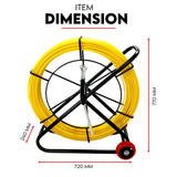 150M×8MM Fish Tape Puller Fiberglass Wire Cable Running Duct Rodder - Close-Up Angle
