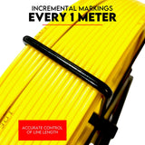 120M×6MM Fish Tape Puller Fiberglass Wire Cable Running Duct Rodder with Wheels - Close-Up Angle