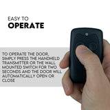 1200N Automatic Roller Door Opener Garage Motor 4x Remote 22m² Rolling - Top-Down View