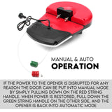 1200N Automatic Roller Door Opener Garage Motor 4x Remote 22m² Rolling - 45-Degree Angle
