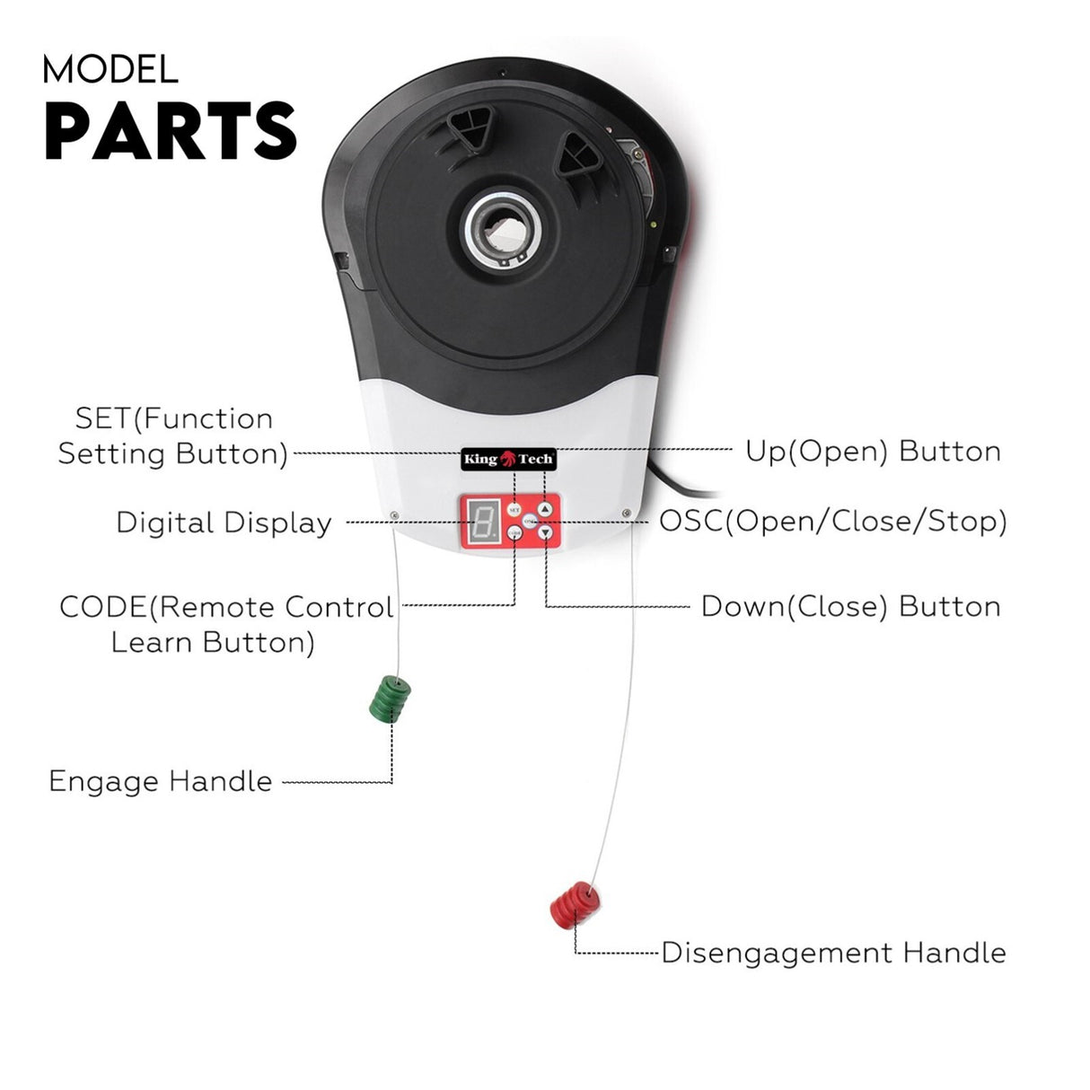 Automatic Roller Door Opener Garage Powerful 1200N Motor Garage 22m&sup2; Rolling AU
