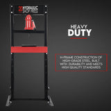 20 Ton Hydraulic Shop Press Workshop Jack Stand Bending Tool - Front View
