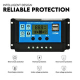 40W Full Solar Powered Automatic Remote Single Swing Gate Opener Battery - Side View