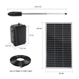40W Full Solar Powered Automatic Remote Single Swing Gate Opener Battery - Top-Down View