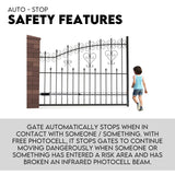 Swing Gate Opener Automatic Full Solar Power Kit Remote Control - Front View