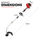 4 Stroke Curved Shaft Split Line Trimmer Whipper Snipper Cutter Garden Tool - Low Angle