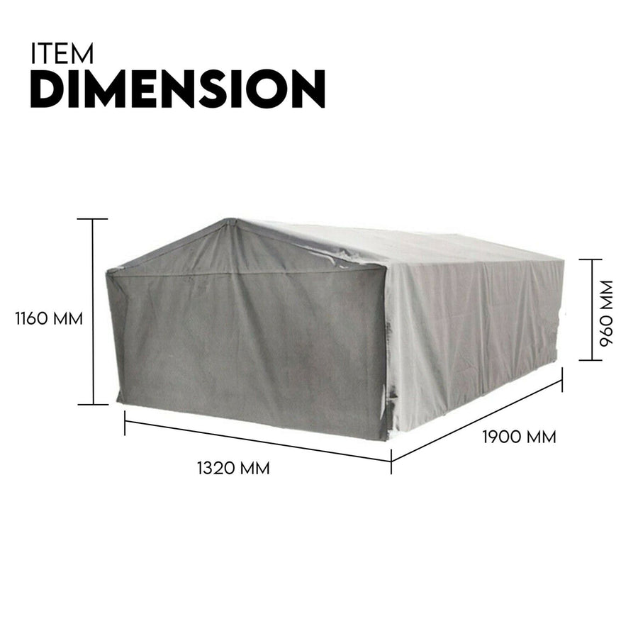6X4 Box Trailer Cage Canvas Cover (900mm) Universal Waterproof Rip Resistant 3ft