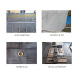Box Cage Trailer Cover Canvas Tarp for 7x4 600mm High Cage Premium Quality 2 ft - Close-Up Angle