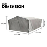 8x5 Box Trailer Cage Canvas Cover (900mm) 3ft Universal Waterproof Rip Resistant - Front View