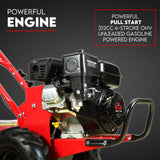 7HP Tiller Cultivator 4 Strokes Rotating Tines Power Handheld Rotary Hoe 4 Blades - Front View