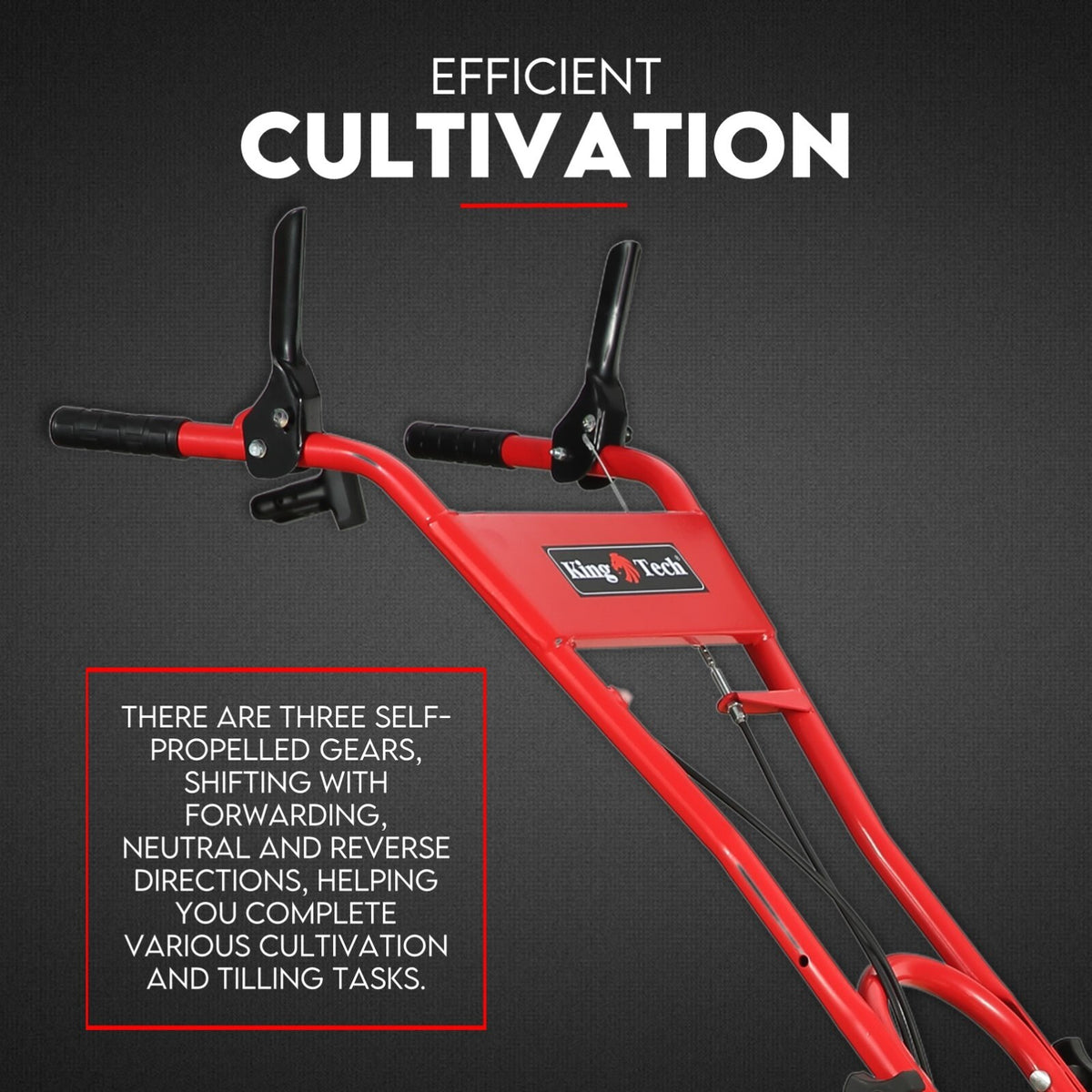 7HP Tiller Cultivator 4 Strokes Rotating Tines Power Handheld Rotary Hoe 4 Blades