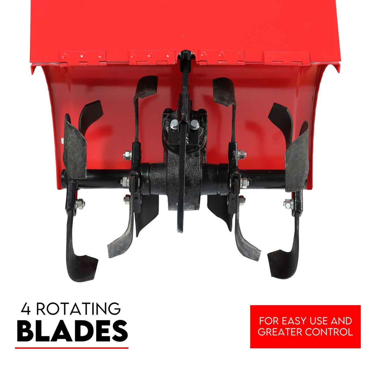 7HP Tiller Cultivator 4 Strokes Rotating Tines Power Handheld Rotary Hoe 4 Blades