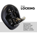 Whale Tail T Handle Lock Latch Compression Lock Trailer Toolbox Black Chrome - 45-Degree Angle