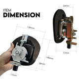 Whale Tail T Handle Lock Latch Compression Lock Trailer Toolbox Black Chrome - Rear View